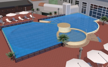 A kinti-benti medence karbantartási munkálatainak menete