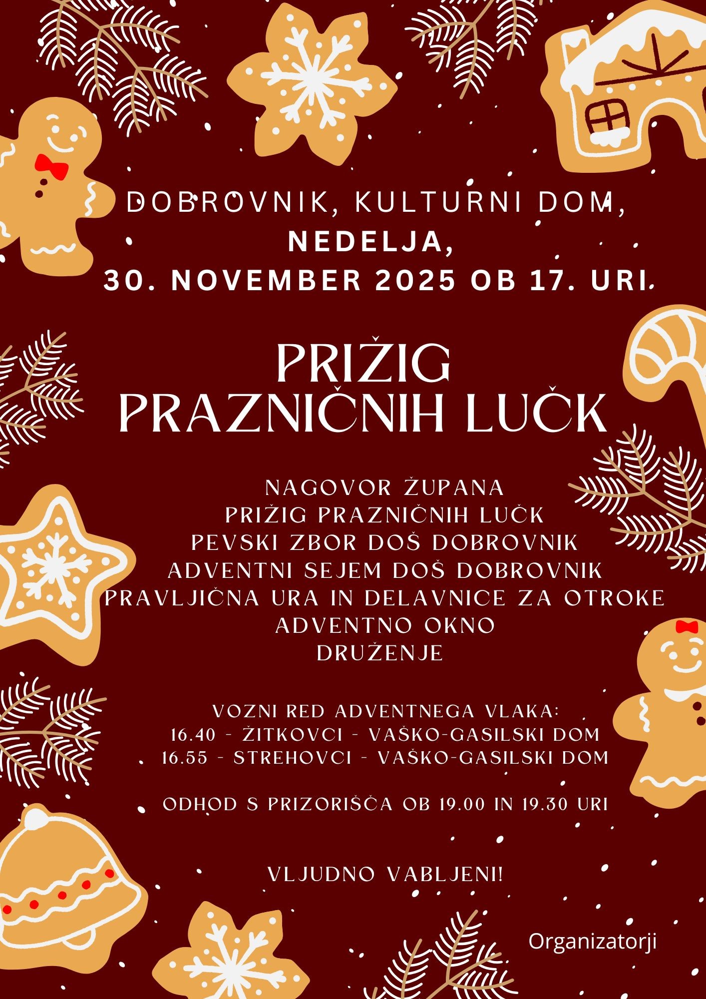Prižig prazničnih luči Dobrovnik Lendava